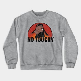 Emperors New Groove Kuzco No Touchy! Distressed Crewneck Sweatshirt